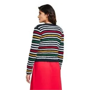 La Ligne Sweaters Textured Striped Cardigan Sweater La Ligne